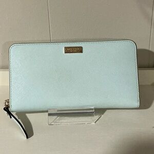 Kate Spade Sky Blue Zip-Around Wallet